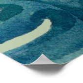 熱帯の水色の葉が私たちの家に結婚歓迎 ポスター (角)