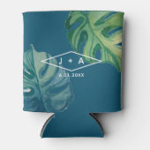 熱帯の水色の葉 缶クーラー (正面)