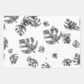 熱帯の水色の黒離れ色の紙s ラッピングペーパーシート (正面2)