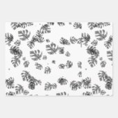 熱帯の水色の黒離れ色の紙s ラッピングペーパーシート (正面)