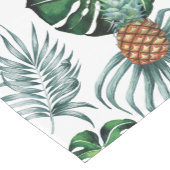 熱帯の水色パイナップル絵を描の白 ショートテーブルランナー (コーナー)