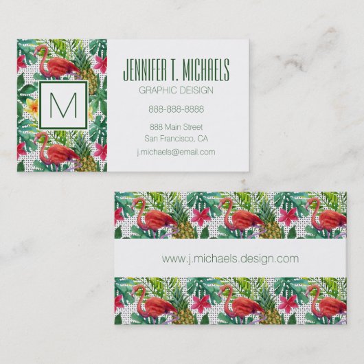 熱帯の水色 名刺 (正面/裏面)