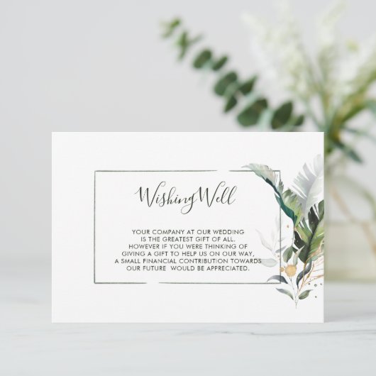 熱帯の水葉色結婚の願い井戸 エンクロージャーカード (スタンド正面)