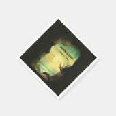 熱帯の海を見下ろす洞窟の結婚写真 スタンダードカクテルナプキン (角)