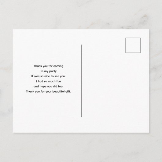 熱帯の海を見下ろす洞窟の風景　ありがとう ポストカード (裏面)