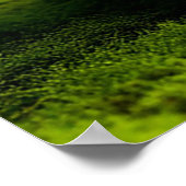 熱帯の滝に変化するリアルなカップ ポスター (角)