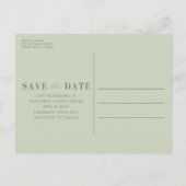熱帯の滝の結婚式の日付を保存 案内ポストカード (裏面)