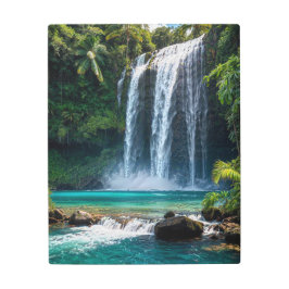 熱帯の滝 メタルプリント