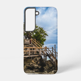 熱帯の珊瑚礁の上に立つ絵に描いたような家 SAMSUNG GALAXY S22ケース