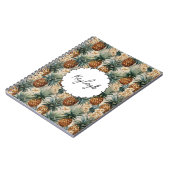 熱帯の白い花パイナップル ノートブック (左側)