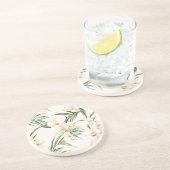 熱帯の白い蘭の花 コースター (側面)