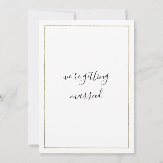 熱帯の白金ゴールドの葉の枠のフローラ 招待状 (裏面)