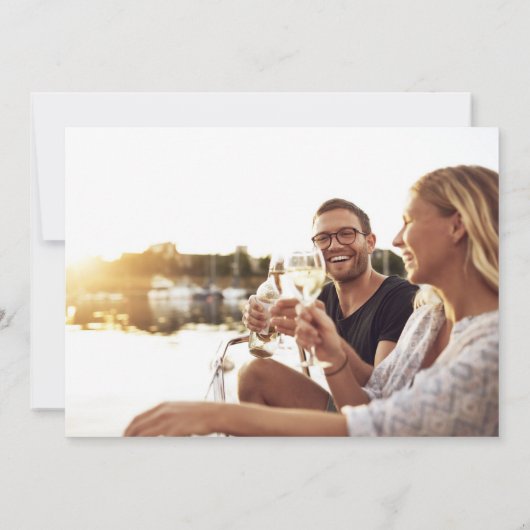 熱帯の目的地のビーチ結婚写真 セーブザデート (裏面)