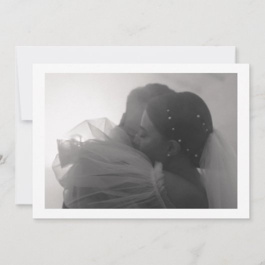 熱帯の目的地のビーチ結婚式招待 招待状 (裏面)