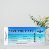 熱帯の目的地のブルーウェディング日付を保存 (スタンド正面)