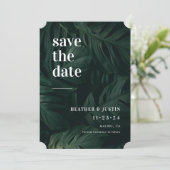 熱帯の目的地の結婚式の写真の保存日付 セーブザデート (スタンド正面)