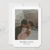 熱帯の目的地の結婚式の写真の保存日付 セーブザデート (裏面)