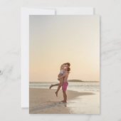 熱帯の目的地の結婚式の写真の保存日付 招待状 (裏面)