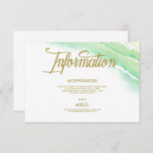 熱帯の目的地の結婚式の情報カード エンクロージャーカード (正面/裏面)