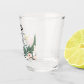 熱帯の目的地の結婚式の日付を保存 ショットグラス (右)