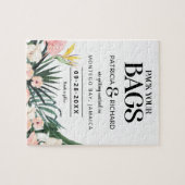 熱帯の目的地の結婚式の日付を保存 ジグソーパズル (横)