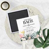 熱帯の目的地の結婚式の日付を保存 マグネット