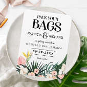 熱帯の目的地の結婚式の日付を保存 マグネット