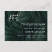 熱帯の目的地の結婚式詳細カード エンクロージャーカード (正面)