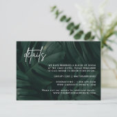 熱帯の目的地の結婚式詳細カード エンクロージャーカード (スタンド正面)