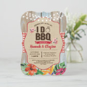 熱帯の私はBBQの招待をしています。婚約パーティ 招待状 (スタンド正面)