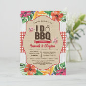 熱帯の私はBBQの招待をしています。婚約パーティ 招待状 (スタンド正面)