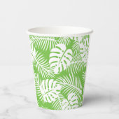 熱帯の秋、夏の葉の模様ガラス 紙コップ (裏面)