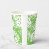 熱帯の秋、夏の葉の模様ガラス 紙コップ (左)