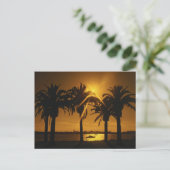 熱帯の空の背景 ポストカード (スタンド正面)