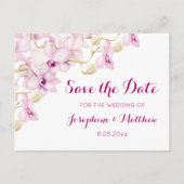 熱帯の紫の蘭のフローラ保存日 案内ポストカード (正面)