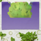 熱帯の紫色に包まれた可愛い葉サファリサル キッチンタオル (折り畳み)