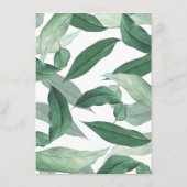 熱帯の結婚緑。水彩植物学 メニュー (裏面)