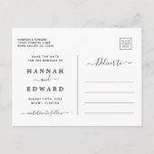 熱帯の結婚葉の写真金ゴールド保存日 案内ポストカード (裏面)