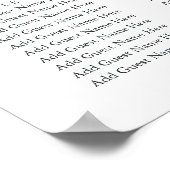 熱帯の結婚葉の座席表 ポスター (角)