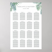 熱帯の結婚葉の座席表 ポスター (正面)