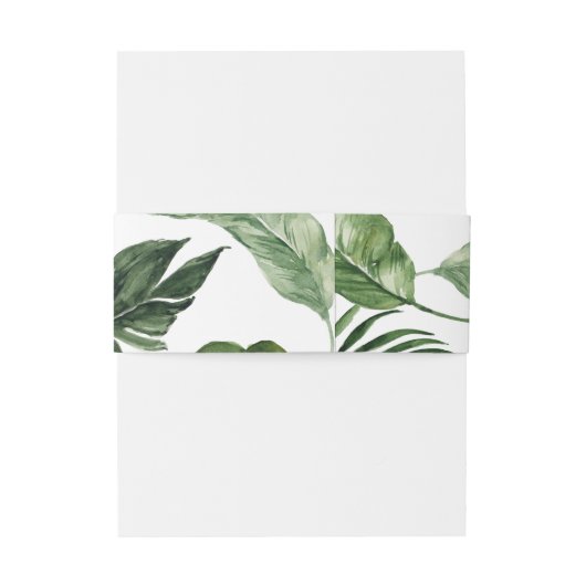 熱帯の結婚葉の腹の帯 招待状ベリーバンド (裏面例)