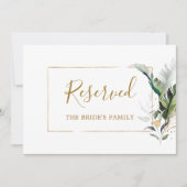 熱帯の結婚葉の金ゴールド緑の予約 (正面)