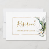 熱帯の結婚葉の金ゴールド緑の予約 (裏面)