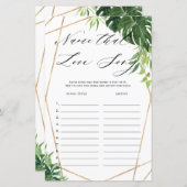 熱帯の緑のブライダルの名前ザラブソングゲーム (正面/裏面)