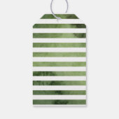 熱帯の緑のモダン葉ブライダルシャワー ギフトタグ (裏面)