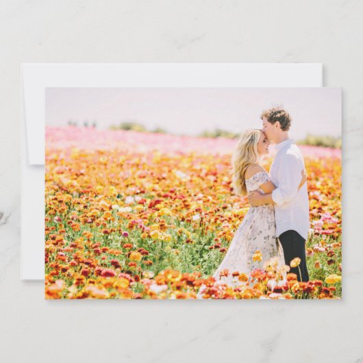 熱帯の緑の写真カードを保存 案内状 (裏面)