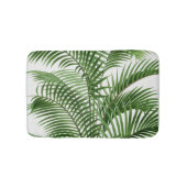 熱帯の緑の水の色のヤシの木葉の バスマット (正面)