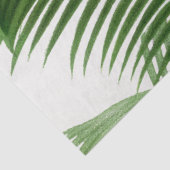 熱帯の緑の水の色のヤシの木葉の 薄葉紙 (詳細)