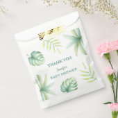 熱帯の緑の水の色の緑の赤ちゃんシャワー フェイバーバッグ (封をした状態)