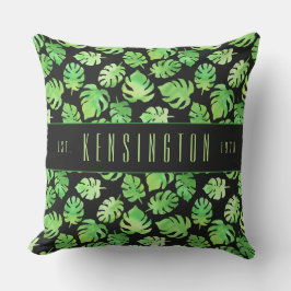 熱帯の緑の水の葉色の（姓） アウトドアクッション